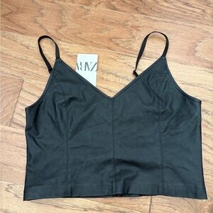 Zara Black Fitted Crop top